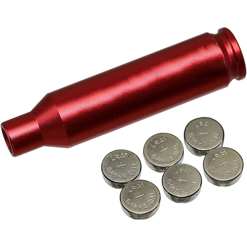 6.5CREEDMOOR Bore Sight Laser Red Dot Cartridge Laser droeg Sighter met 2 sets batterijen