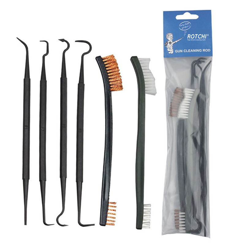 6 STUKS Plastic Borstel en Picks of Haken Set