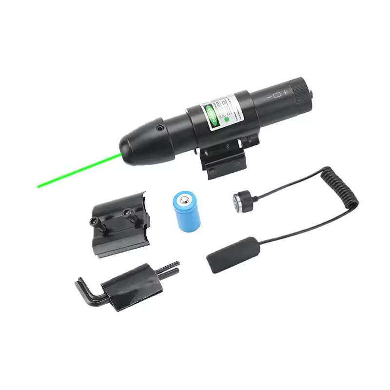 Verstelbare tactische zaklamp Groene laserscope met drukschakelaar