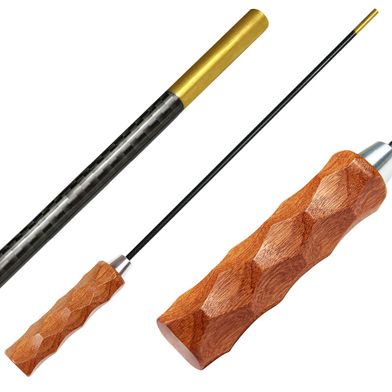 Koolstofvezel pistoolreinigingsstok super houten handvat pistoolgeweer jachtgeweer