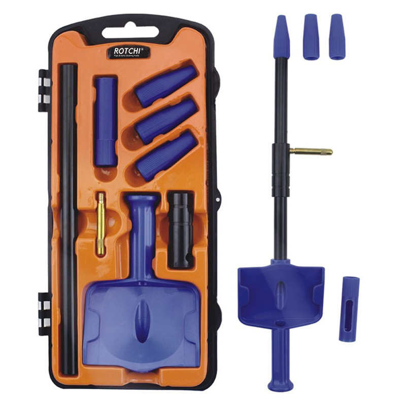Pistoolreinigingsboringgeleider met oliepatchgeleider 3 adapters