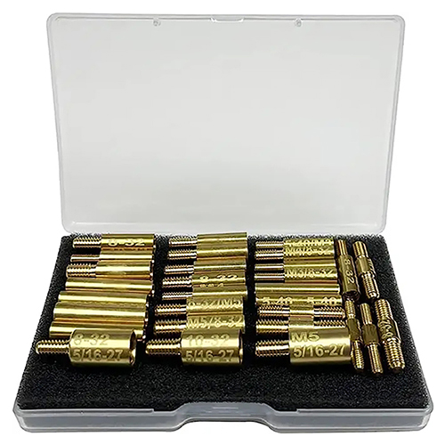 Gun Cleaning Rod Fitting Adapters 30 Stuks Pack 5-40 8-32 10-32 5/16-27 M3 M4 M5 Draden in Mannelijke en Vrouwelijke Staaf Connector