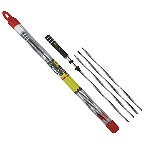 Geweer- en luchtbuksset, 4 secties, verpakt in buizen