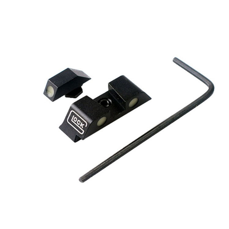 Tactisch jachtpistool Pistool Glow in the Dark Night Sights Green Dot voor- en achterzichtset Glock 17 19 Glock Night Sights