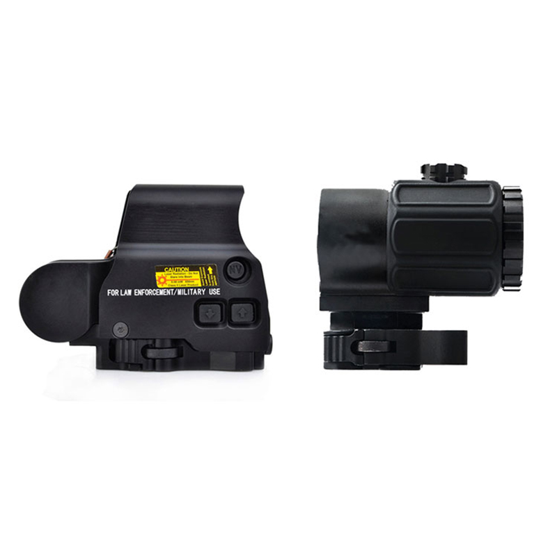 Tactische Jacht Richtkijker 558 Dot Sight + G43 Vergrootglas Combo Set HD Holografische Red Dot Sight QD 3x Vergrootglas Scope Sight