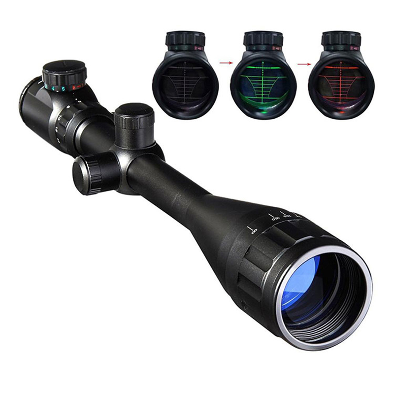 Tactische Jacht Scope Rood Groen Dot Verlichte Richtkruis 6-24x50 Riflescope Telescoop Luchtpistool Sniper Rifle Scope Jacht Scope