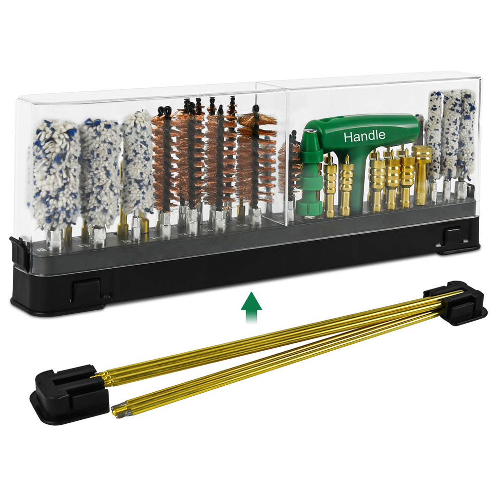Universele pistoolreinigingsset Accessoires Professionele universele benodigdheden voor alle pistolen Reinigingsset Met transparante plastic behuizing