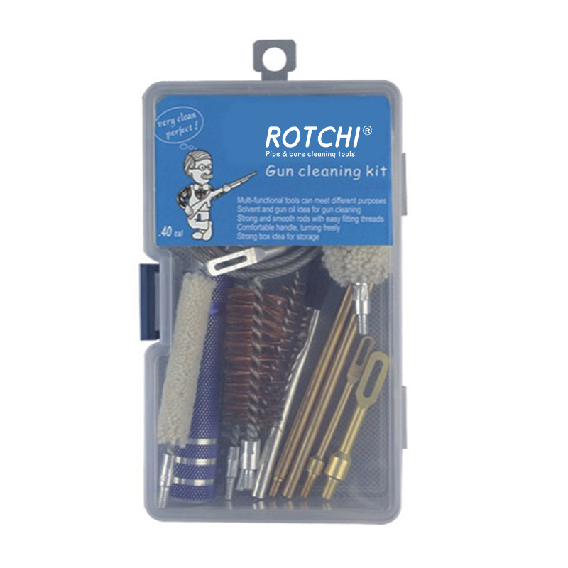 Universele pistoolreinigingsset, plastic doos verpakt
