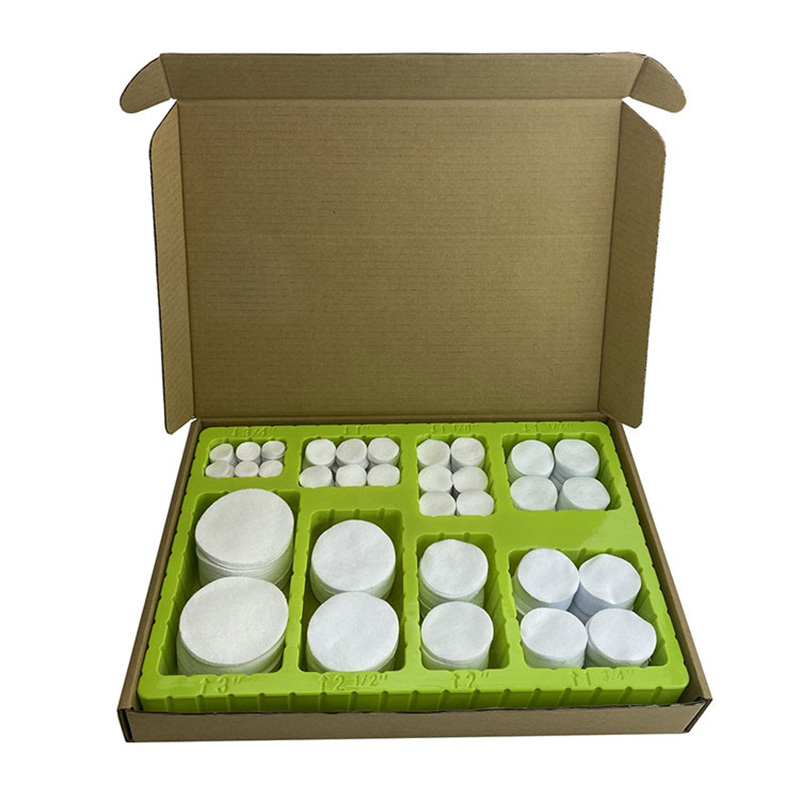 Universele witte katoenen doek vierkante pistoolreinigingspatches blisterverpakking