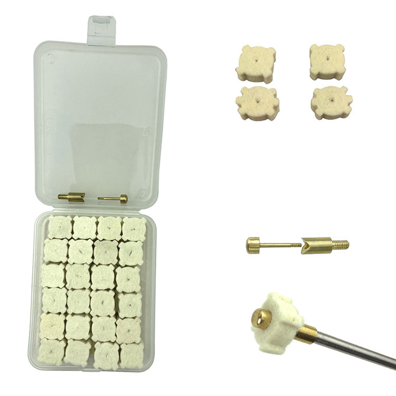 Wolsterren voor het reinigen van pistoolkamers Opp plastic kofferpakket